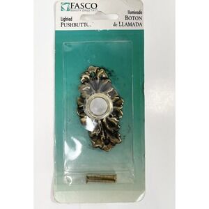 Vintage Lighted Pushbutton For 10-16 VAC Transformer Gold Doorbell Button